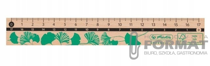 Herlitz Linijka drewniana Greenline 17 cm 1