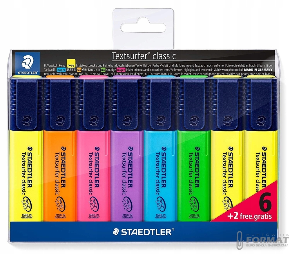 ZAKREŚLACZ STAEDTLER 8 sztuk 1