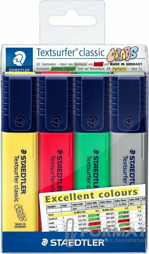 Zakreślacze STAEDTLER excellent 4 kol TOP-STAR 1