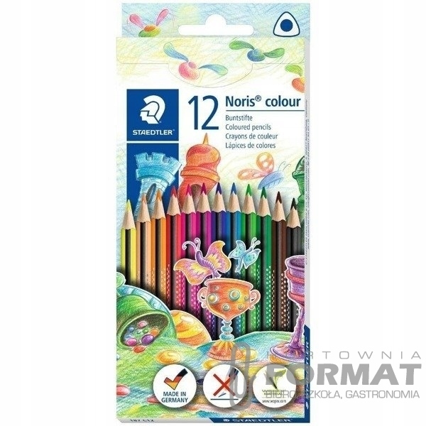Kredki 12 kolorów trójkątne Noris Colour Steadtler 1