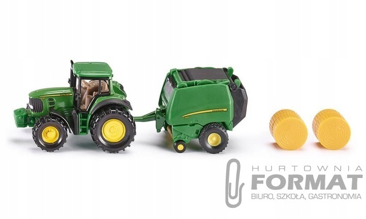 SIKU DISPLAY 1665 TRAKTOR Z PRASĄ I BALOTAMI 1