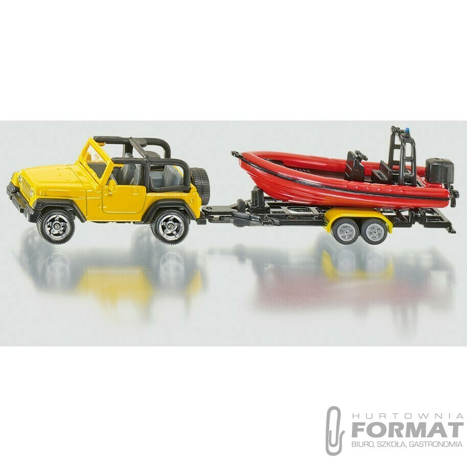 SIKU DISPLAY 1658 JEEP Z ŁODZIĄ 1