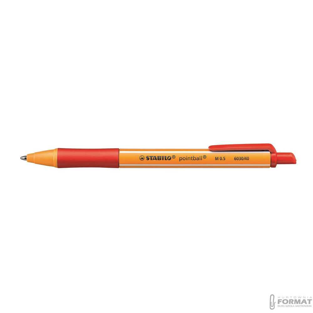Długopis pointball czerwony STABILO 6030-40 1