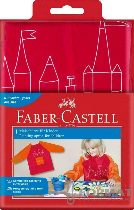 FARTUSZEK DO MALOWANIA DLA DZIECI, CZERWONY FABER 1