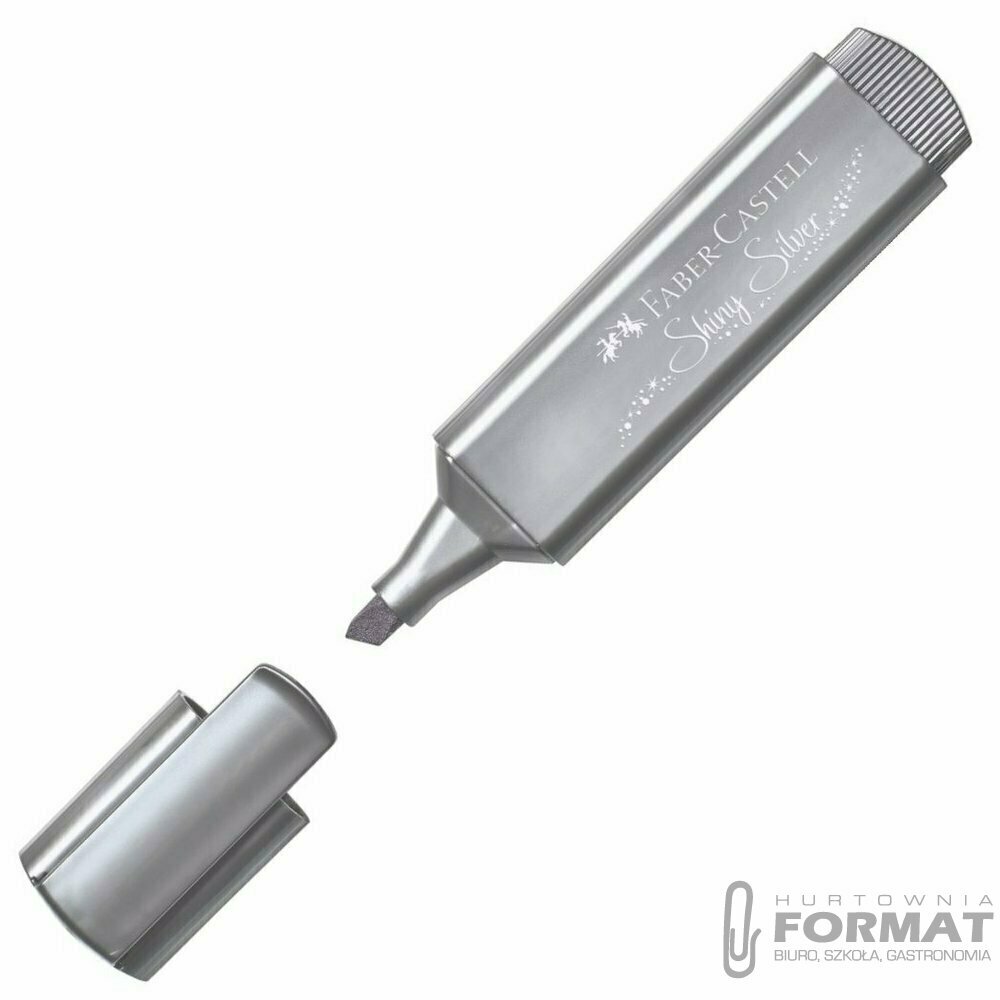 Zakreślacz Faber-Castell metaliczny Srebrny 1