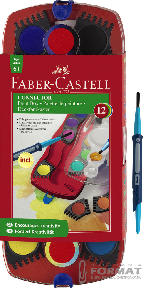 FARBY WODNE 12KOL CONNECTOR FABER CASTELL 1
