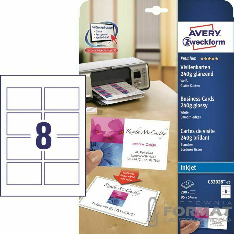 PAPIER WIZYT. ZFECFORM C32028-25 250G 1