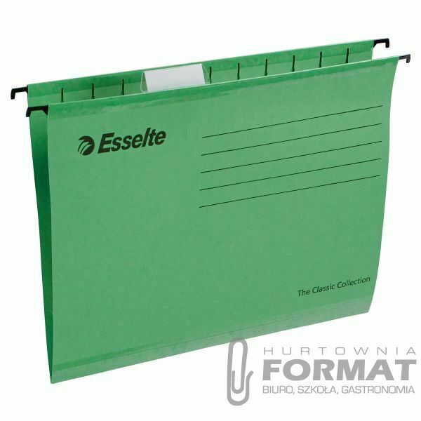 Teczka zawieszkowa Esselte standardowe A4 zielony karton 210g (90318) 1