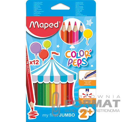 KREDKI JUMBO COLORPEPS EARLY AGE TRÓJKĄTNE 12 SZT 1