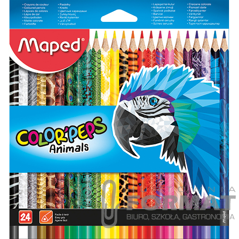 KREDKI COLORPEPS ANIMALS TRÓJKĄTNE 24 SZT 1