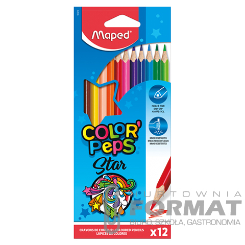 KREDKI COLORPEPS TRÓJKĄTNE 12 SZT 1