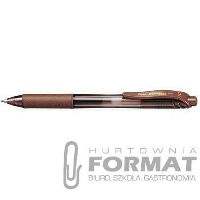 DŁUGOPIS AUT. PENTEL ENERGEL BL107 0.7MM BRĄZOWY 1