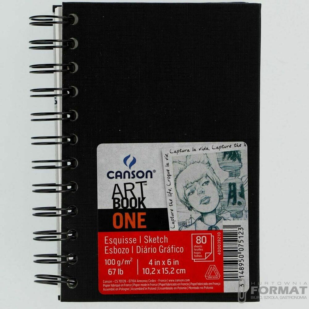 Blok artystyczny Canson Szkicownik ARTBOOK ONE A6 100g 80k (400039210 400110290) 1