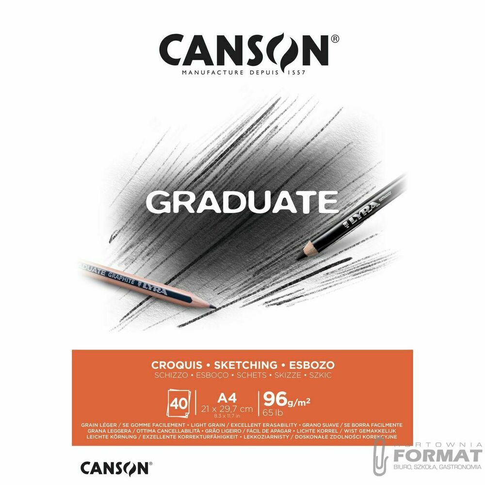 Blok artystyczny Canson Graduate A4 96g 40k (400110362) 1
