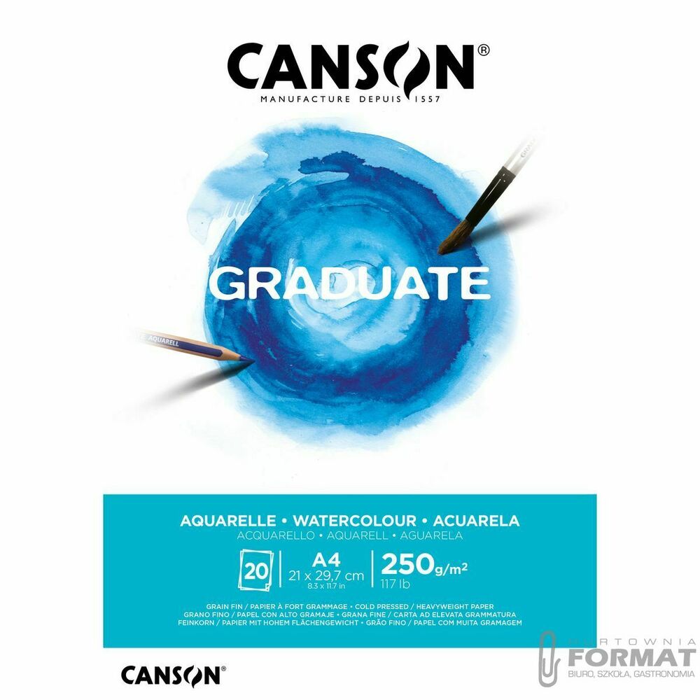 Blok artystyczny Canson Graduate A4 250g 20k (400110374) 1
