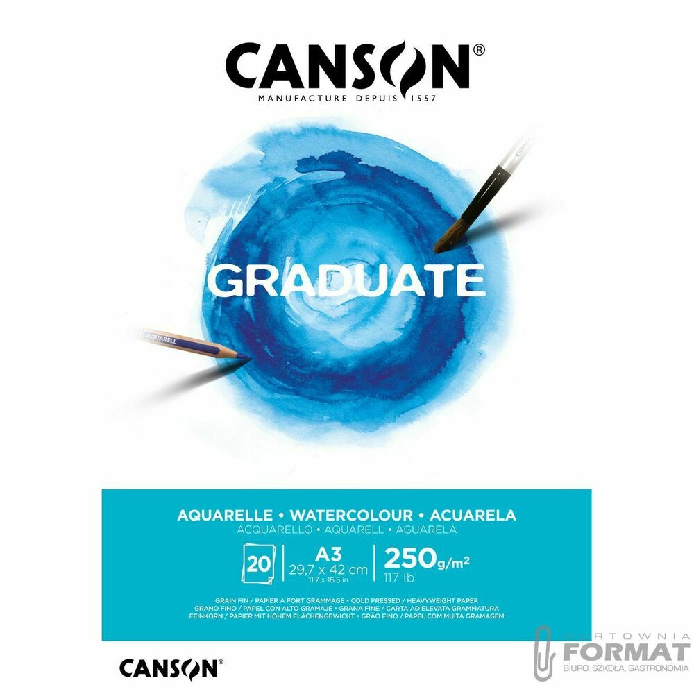 Blok artystyczny Canson Graduate A3 250g 20k (400110375) 1