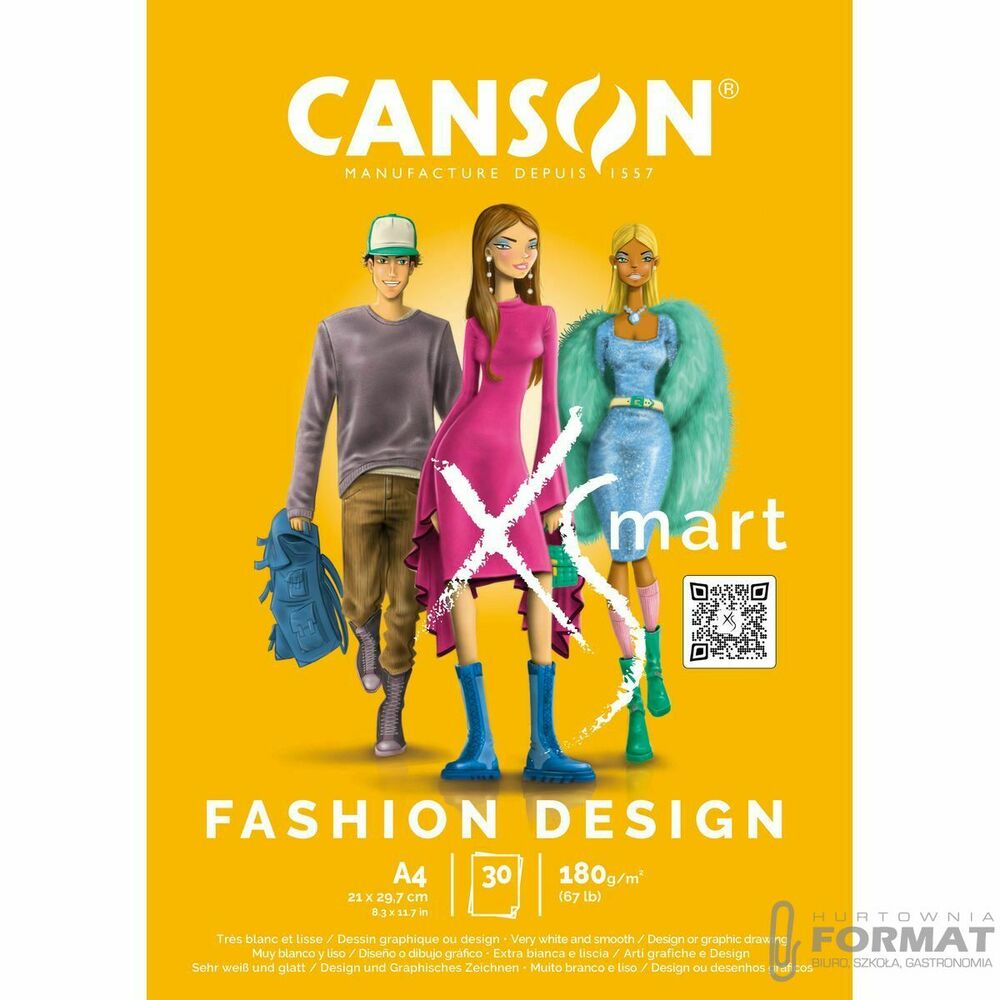 Blok artystyczny Canson XSmart Graphic design A4 180g 30k (32250P000) 1