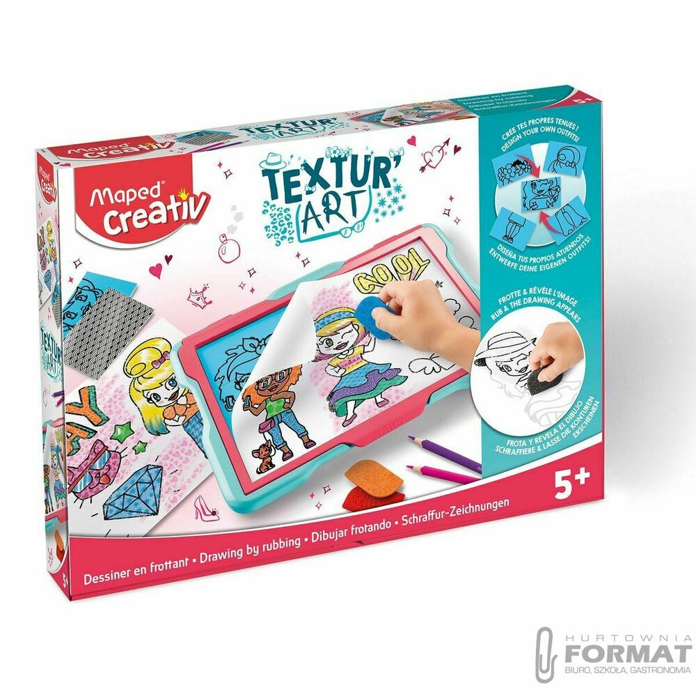Zestaw plastyczny Maped Creativ TEXTUR " ART fashion odrysowywanie/teksturowanie (907047) 1