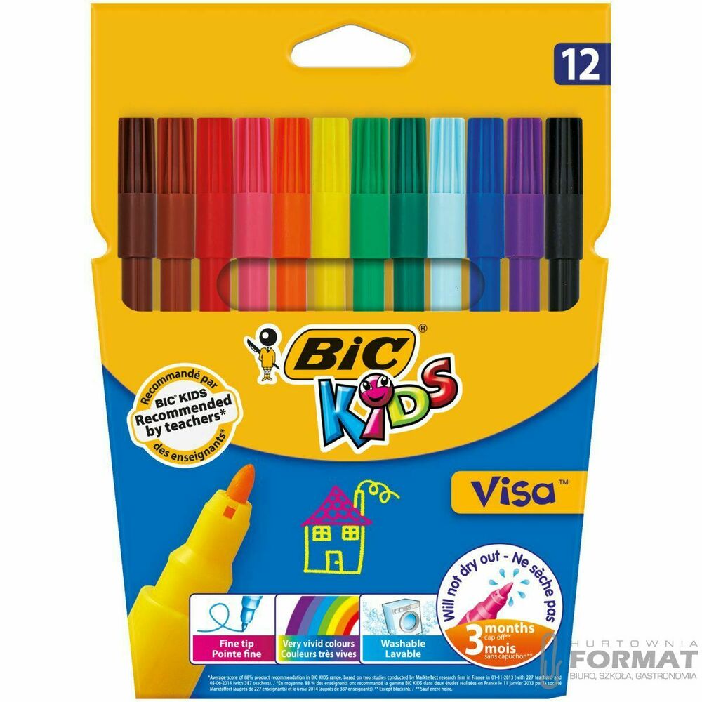 Flamaster Bic Kids Visa 12 12 kol. (888695) 1