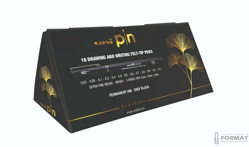 PIN-200 Zestaw kreślarski 18szt PIRAMIDA UNI-BALL 1