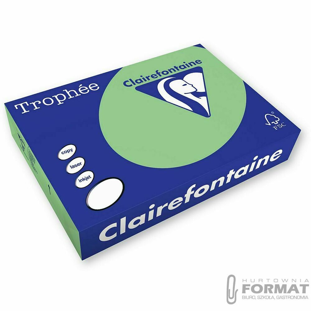 Papier kolorowy Trophee kolorowy 1775 A4 zielony 80g (xca41775) 1