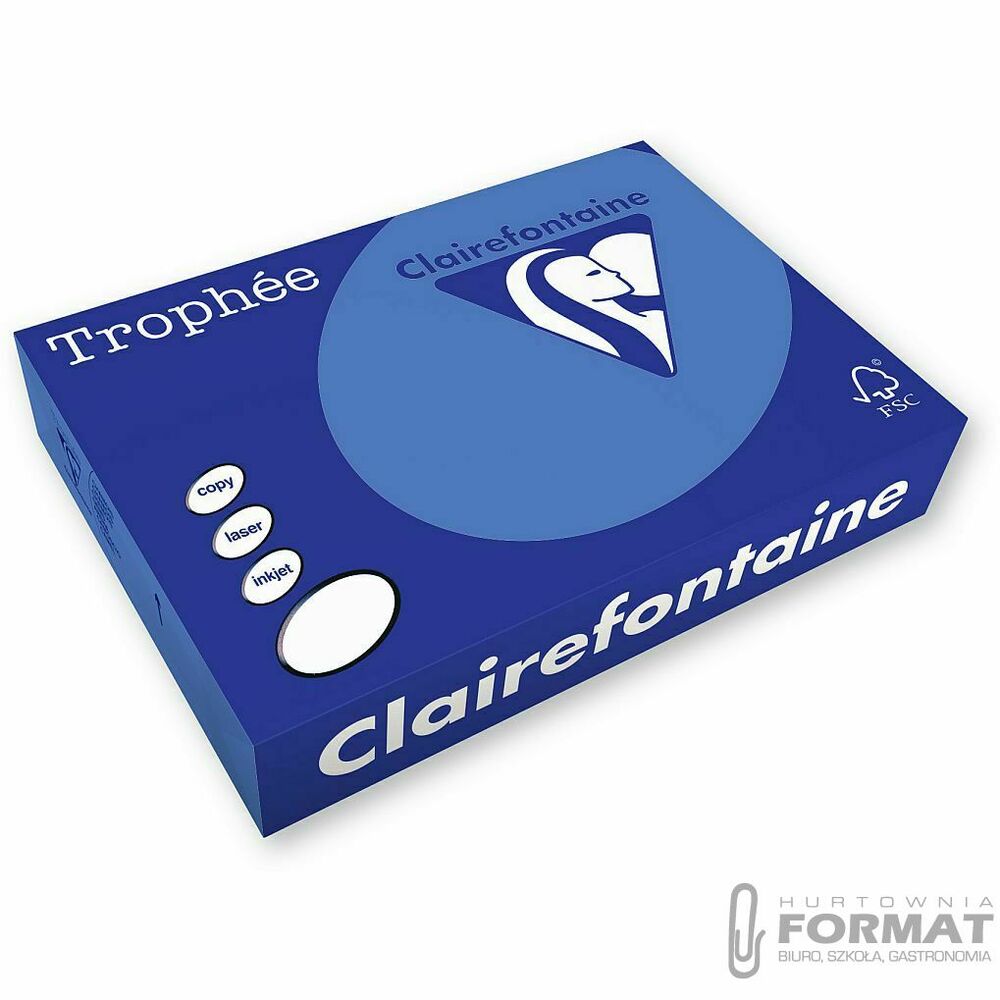 Papier kolorowy Trophee kolorowy A4 błękit karaibski 160g (xca41022) 1