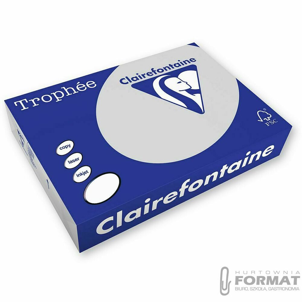 Papier kolorowy Trophee A3 szary 80g [mm:] 297x420 (xca31251) 1
