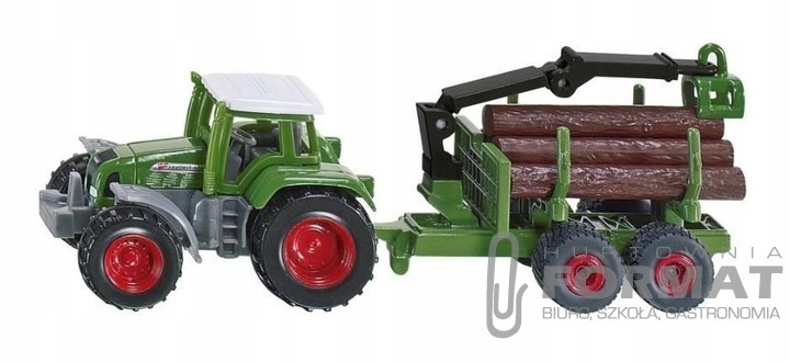 SIKU DISPLAY 1645 TRAKTOR Z LEŚNĄ PRZYCZEPĄ 1