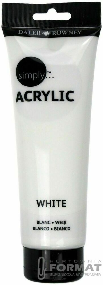 Farba akrylowa Daler Rowney Simply kolor: biały 250ml (126250011) 1