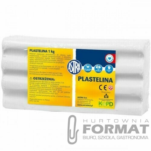 PLASTELINA 1KG BIAŁA ASTRA 1