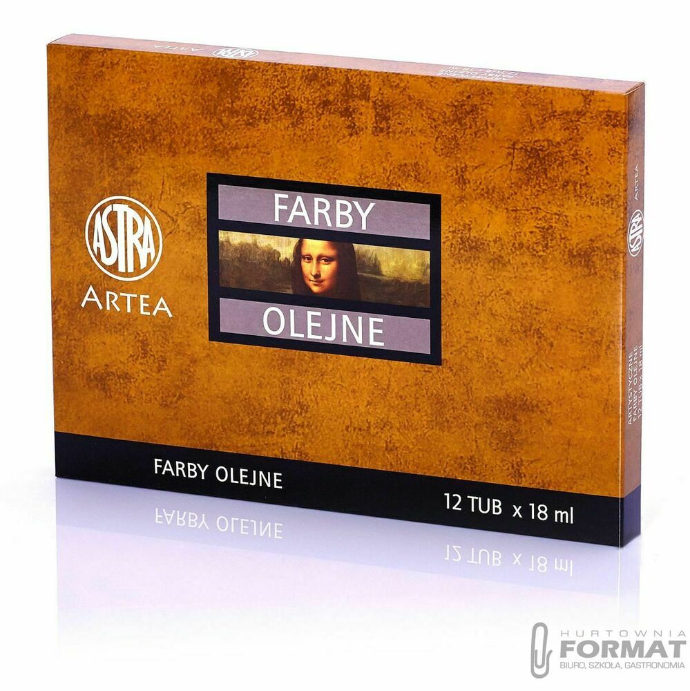 Farba olejna Artea kolor: mix 18ml 12 kolor. 1