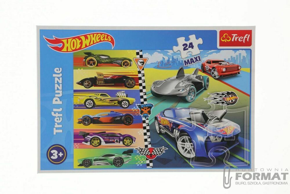 Puzzle 24el Maxi Szybkie Hot Wheels. Hot Wheels 14 1