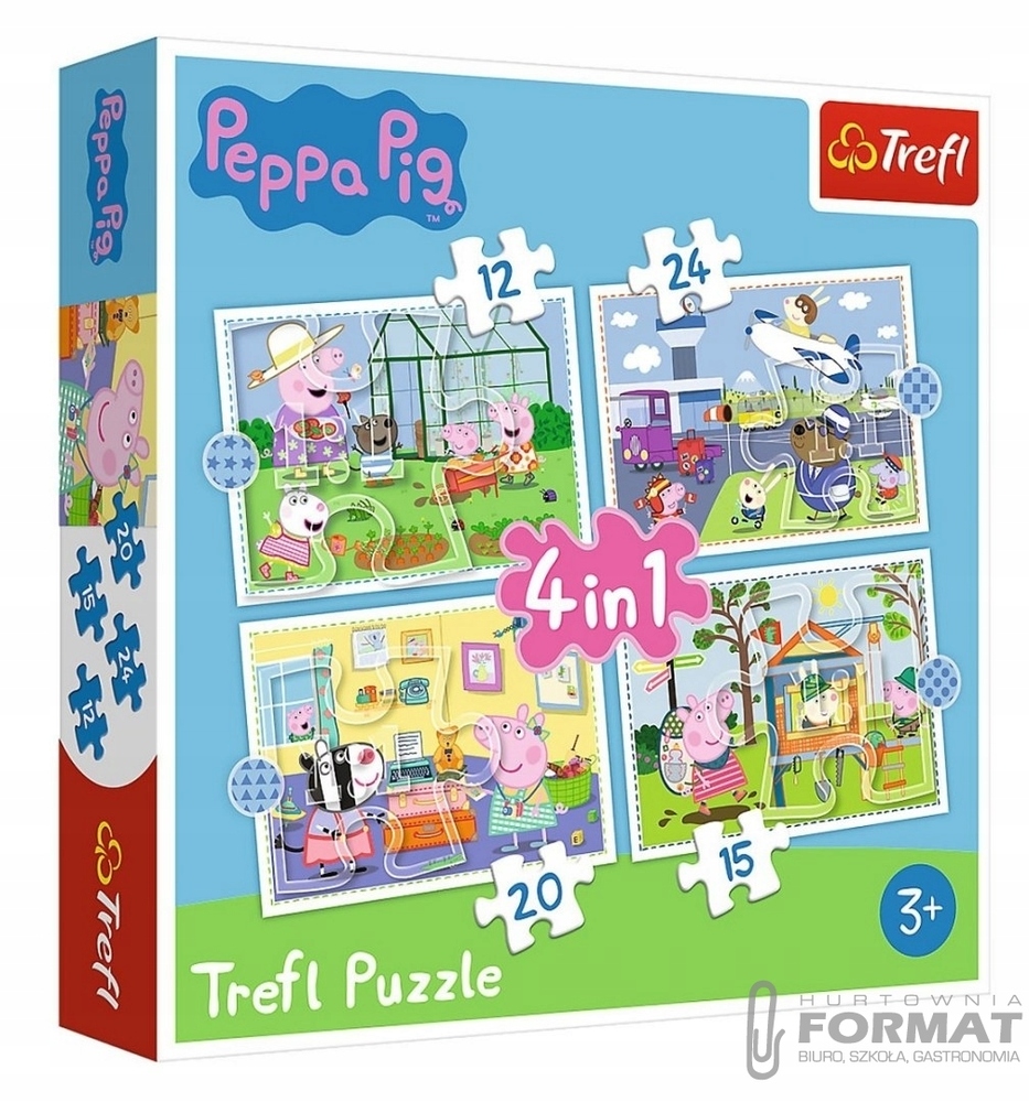 Puzzle 4w1 Wspomnienia z wakacji Świnki Peppy 3435 1