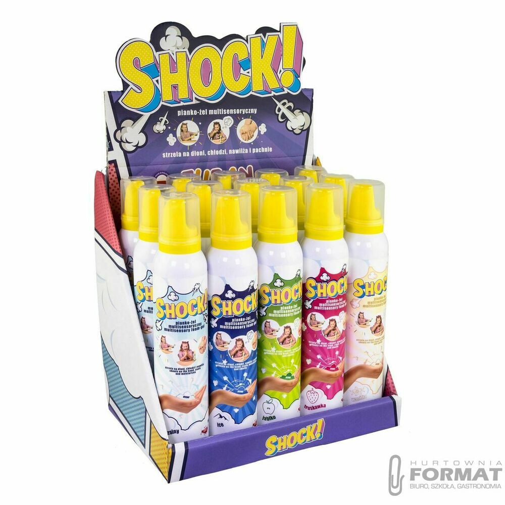 Śmieszna masa Tuban Shock Pianko-żel mix display 200ml (TU 3408) 1