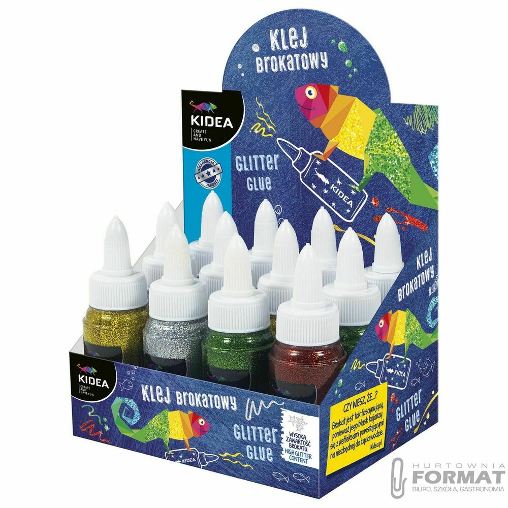 Klej w płynie Kidea brokatowy 50ml (KB50KAD) 1