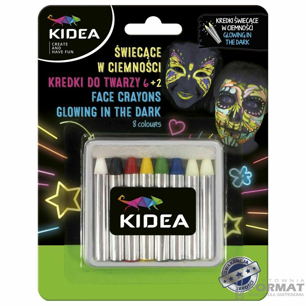 Farba do malowania twarzy Kidea 8 kolor. (KDT8SKA) 1