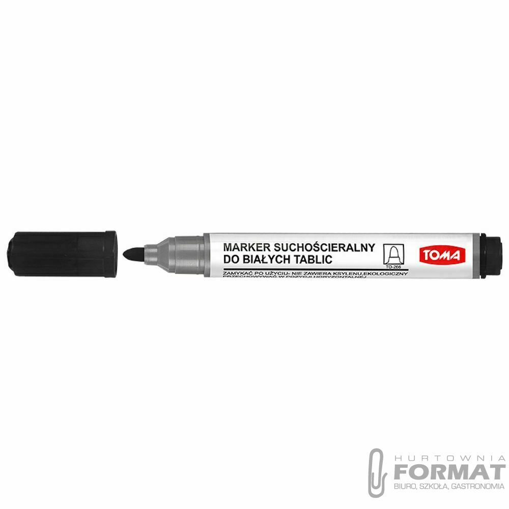 Marker suchościeralny Toma czarny okragły, czarny 2,0mm okrągła końcówka (TO-266 3 2) 1
