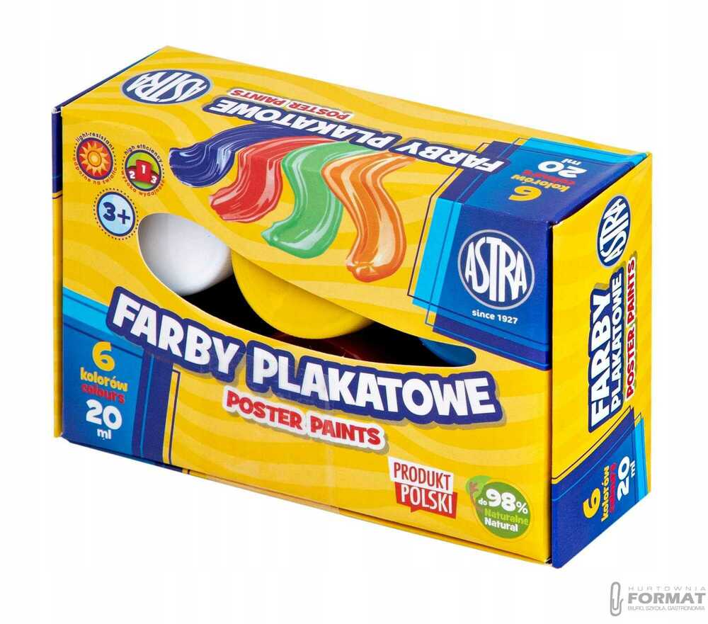 Astra, Farby plakatowe: 6 kol x 20 ml 1