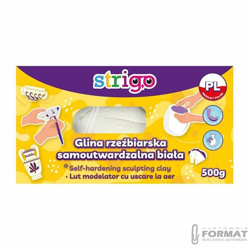 Glina rzeźbiarska biała 500g STRIGO 1