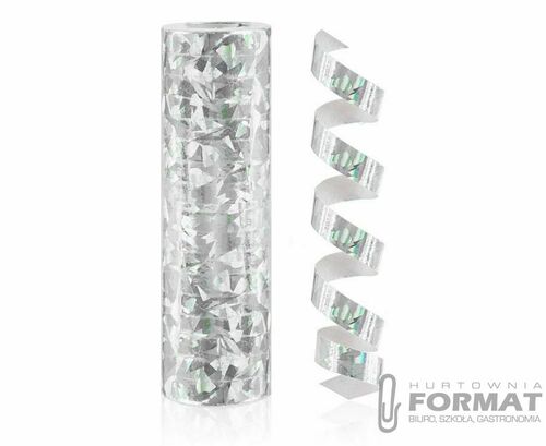 Serpentyna Godan holograficzna srebrna 4m srebrna (PZ-SHSR) 1