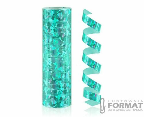 Serpentyna Godan holograficzna turkusowa 4m turkusowa (PZ-SHTK) 1
