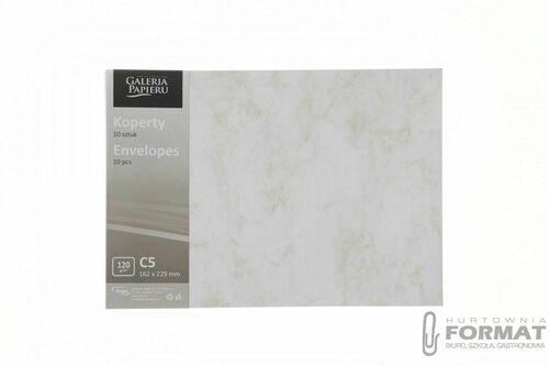 Koperta Galeria Papieru marmur złoty C5 biały diamentowy (280693) 10 sztuk 1