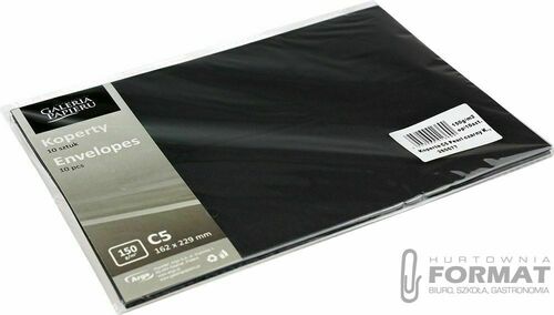 Koperta Galeria Papieru pearl czarny C5 czarny (280677) 10 sztuk 1