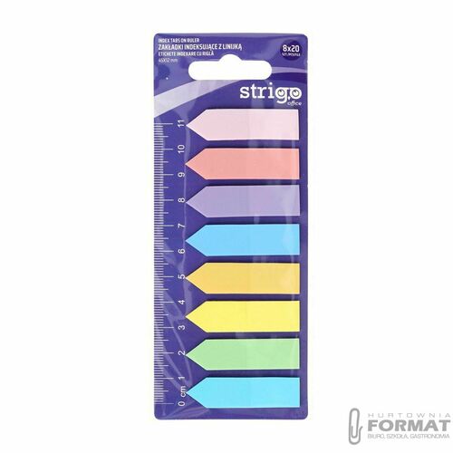 Zakładki indeksujące Strigo pastelowe 45x12mmx8 bloczków 5905658810207 160k [mm:] 45x12 (SSN040) 1