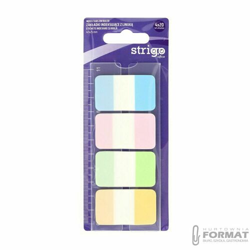 Zakładki indeksujące Strigo pastelowe 45x25mmx8 bloczki 5905658810214 100k [mm:] 45x25 (SSN018) 1
