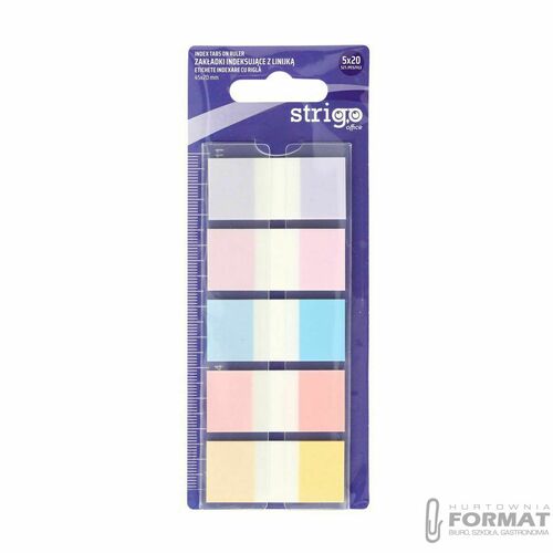 Zakładki indeksujące Strigo 45x25mmx5 bloczki 59056588102221 (SSN019) 1