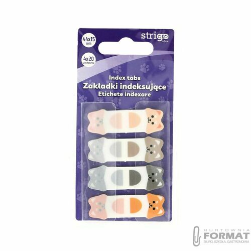 Zakładki indeksujące Strigo pieski 44x15mm x4bl 5905658810269 80k [mm:] 44x15 (SSN023) 1