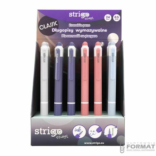 Długopis wymazywalny Strigo CLASSIC automtyczny 8905658811051 niebieski 0,5mm (SSC406) 1