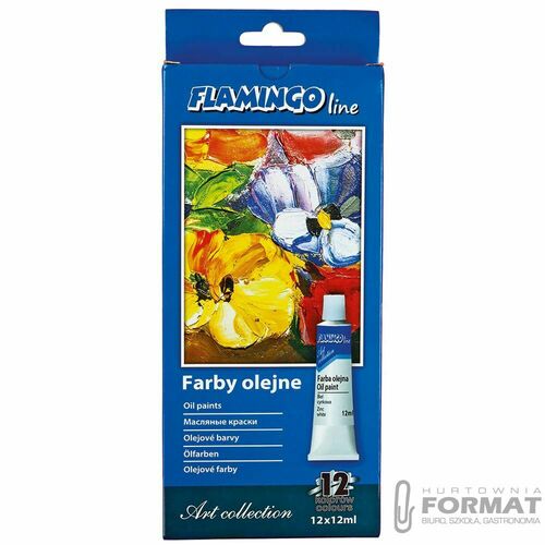 Farba olejna Flamingo Line kolor: mix 12ml 12 kolor. 1