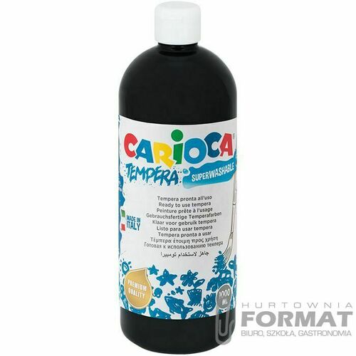 Farba tempera Carioca kolor: czarna 1000ml 1 kolor. 1